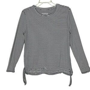 AnyBody Stripped Long Sleeve Pullover